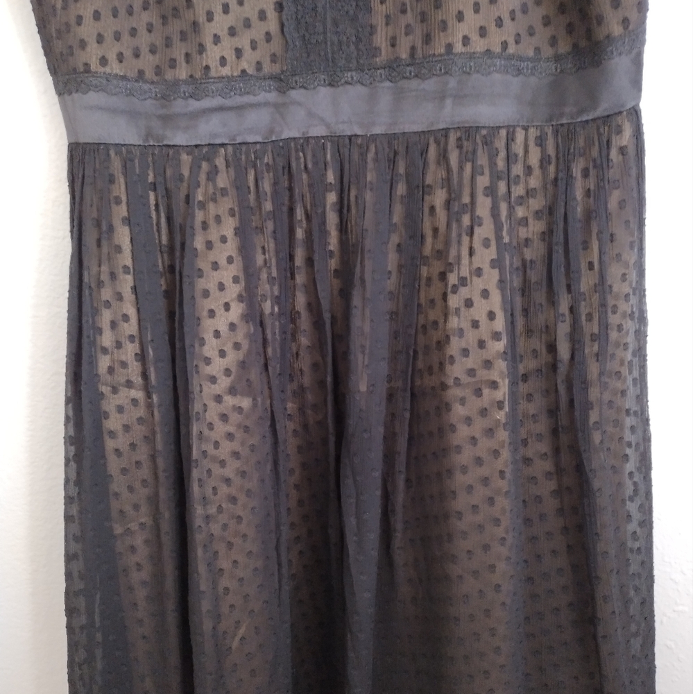 Laundry by Shelli Segal black silk polyester polka dot cocktail dress size 12 - Picture 5 of 10